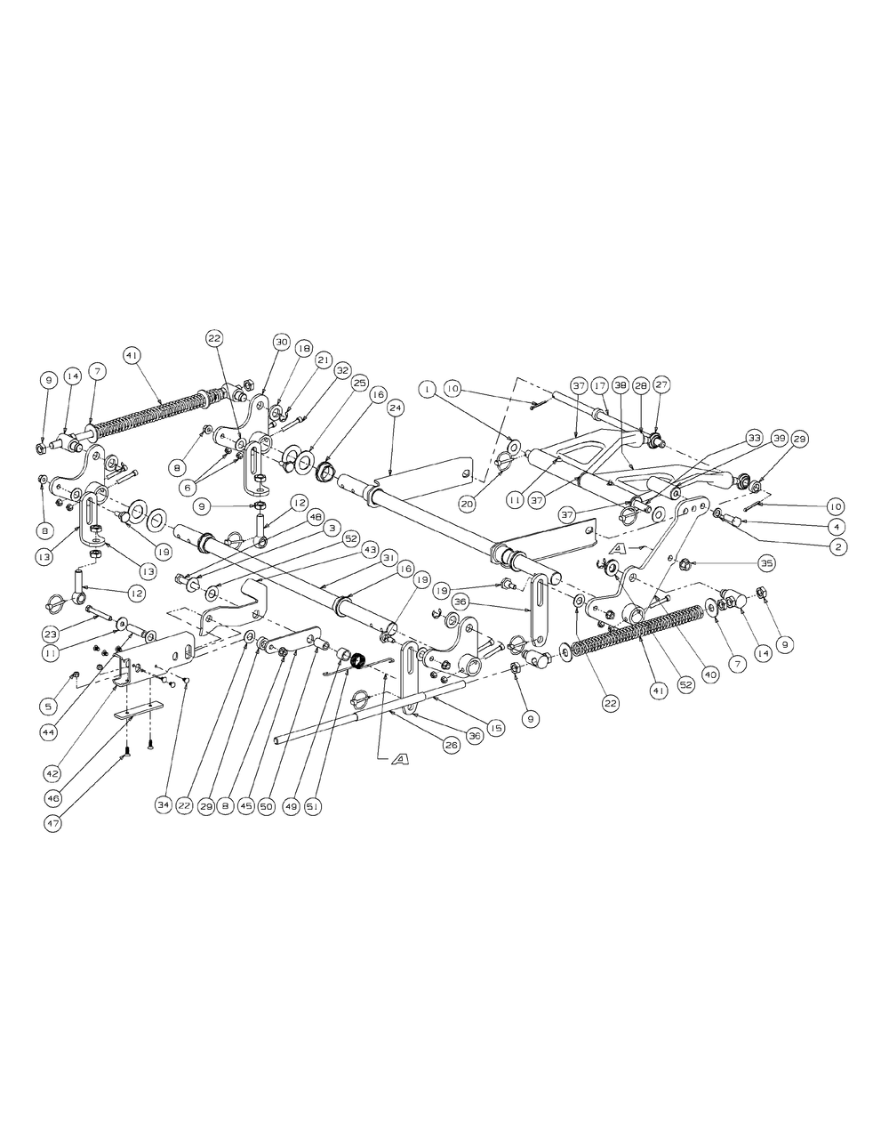 Lift Assembly Diagram and Parts List for M60-KW 53AI8CTX750-25-HP-OHV Cub Cadet Lawn Tractor
